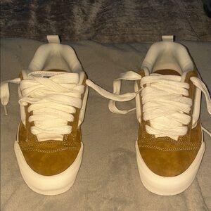 Vans Suede Tan and White Sneakers